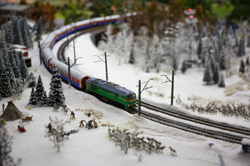 鉄道模型雪景色